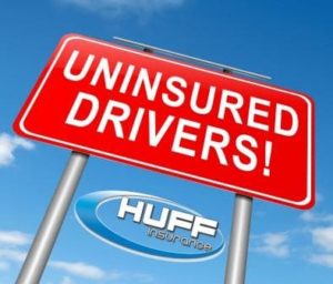 Photo of Uninsured Drivers sign for use in an uninsured motorist blog by Huff Insurance in Pasadena Maryland