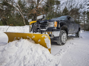 Snow Plowing Pickup | Huff Insurance | Pasadena, Maryland