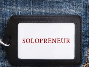 Solopreneur Tag for use in the Workers Compensation for Solopreneurs blog from Huff Insurance