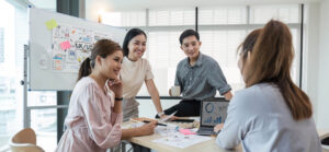 Team Members of a Small Business meeting for nusiness planning